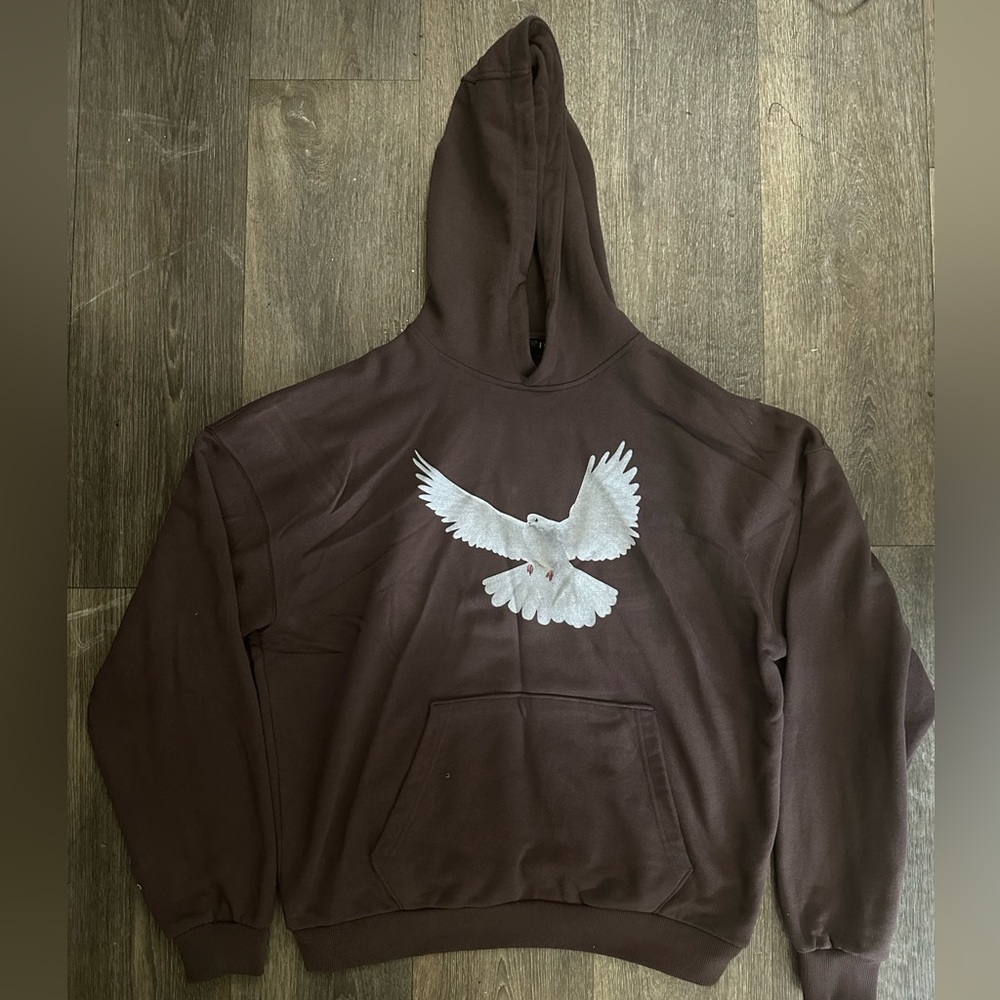 White dove graphic hoodie